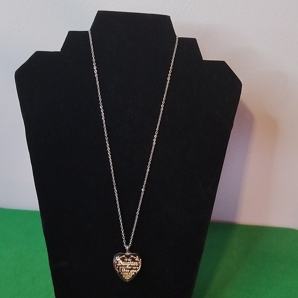 Silver Double-Sided "To My Daughter" Necklace